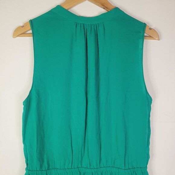 Babaton 100% Silk Green Sleeveless Dress - Picture 7 of 14